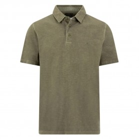 Fynch hatton 16044013 short sleeve polo - Green (Dark Khaki) дамски,блузи,с,яка,мъжки,блузи,с,яка,fynch,hatton,16044013,short,sleeve,polo,green,(dark,khaki)