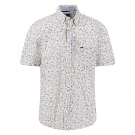 Риза с къс ръкав Fynch hatton 16046141 short sleeve shirt - Beige / White (Tangerine) риза,с,къс,ръкав,дамски,ризи,мъжки,ризи,fynch,hatton,16046141,short,sleeve,shirt,beige,white,(tangerine)