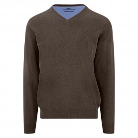 блуза,мъжки,пуловери,дамски,пуловери,fynch,hatton,1613211,v,neck,sweater,brown,(dark,chocolate)