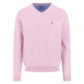 Блуза Fynch hatton 1613211 v neck sweater - Pink (Magnolia) блуза,мъжки,пуловери,fynch,hatton,1613211,v,neck,sweater,pink,(magnolia)