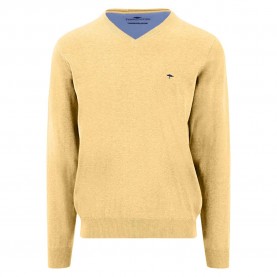 Блуза Fynch hatton 1613211 v neck sweater - Yellow (Pale Yellow) блуза,мъжки,пуловери,дамски,пуловери,fynch,hatton,1613211,v,neck,sweater,yellow,(pale,yellow)