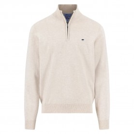 Блуза Fynch hatton 1613215 half zip sweater - Beige (New Offwhite) блуза,мъжки,пуловери,fynch,hatton,1613215,half,zip,sweater,beige,(new,offwhite)