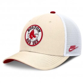 Шапка Nike MLB Dri-Fit Rise Structured Boston Red Sox trucker cap - Beige (Natural / Gym Red / White) шапка,всички,шапки,nike,mlb,dri,fit,rise,structured,boston,red,sox,trucker,cap,beige,(natural,gym,red,white)