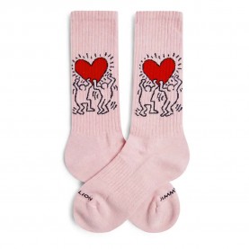 чорапи,мъжки,чорапи,дамски,чорапи,jimmy,lion,keith,haring,heart,long,socks,pink,(pink)