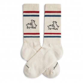 чорапи,мъжки,чорапи,дамски,чорапи,jimmy,lion,keith,haring,two,dogs,long,socks,beige,(beige)