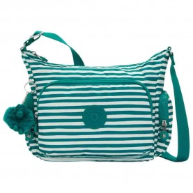Чанта Kipling Gabb S 7L bag - Green (Parasol Stripes) чанта,всички,чанти,kipling,gabb,s,7l,bag,green,(parasol,stripes)