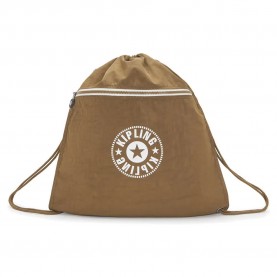 Спортна чанта Kipling Supertaboo 15L gymsack - Brown (Smooth Khaki Center) спортна,чанта,спортни,сакове,и,чанти,kipling,supertaboo,15l,gymsack,brown,(smooth,khaki,center)