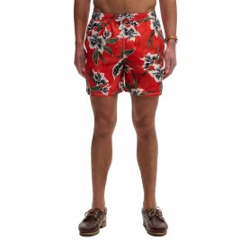 Бански гащета Superdry Hawaiian Print 16 swimming shorts - Red (Hibiscus Red) бански,гащета,мъжки,бански,костюми,superdry,hawaiian,print,16,swimming,shorts,red,(hibiscus,red)