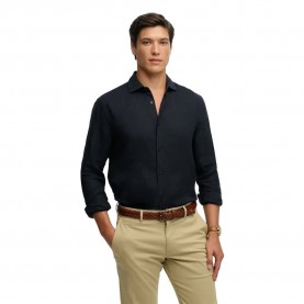 Риза с дълъг ръкав Superdry Riviera Linen long sleeve shirt - Black (Eclipse Navy) риза,с,дълъг,ръкав,дамски,ризи,мъжки,ризи,superdry,riviera,linen,long,sleeve,shirt,black,(eclipse,navy)