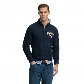 Блуза Superdry Vintage Athletic half zip sweatshirt - Blue (Eclipse Navy) блуза,мъжки,пуловери,superdry,vintage,athletic,half,zip,sweatshirt,blue,(eclipse,navy)