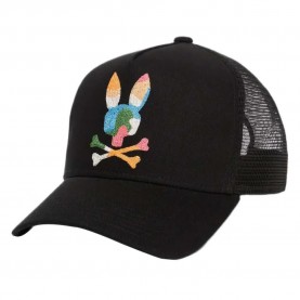 Шапка Psycho bunny MO1500078 cap - Black (Black) шапка,всички,шапки,psycho,bunny,mo1500078,cap,black,(black)