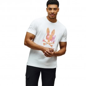 Тениска Psycho bunny MT0200249 short sleeve T-shirt - White (White) тениска,мъжки,тениски,дамски,тениски,psycho,bunny,mt0200249,short,sleeve,t,shirt,white,(white)
