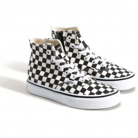 Маратонки Vans Authentic Hi 2.0 Zip trainers - White / Black (Checkerboard Black / True White) маратонки,мъжки,маратонки,дамски,маратонки,vans,authentic,hi,2.0,zip,trainers,white,black,(checkerboard,black,true,white)