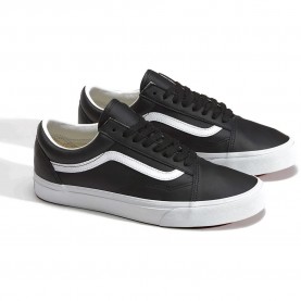 Маратонки Vans Old Skool trainers - Black (Leather Black / True White) маратонки,мъжки,маратонки,дамски,маратонки,vans,old,skool,trainers,black,(leather,black,true,white)
