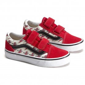 Маратонки Vans Old Skool V trainers - Red (Vans Lightning Racing Red / True White) маратонки,мъжки,маратонки,дамски,маратонки,vans,old,skool,v,trainers,red,(vans,lightning,racing,red,true,white)