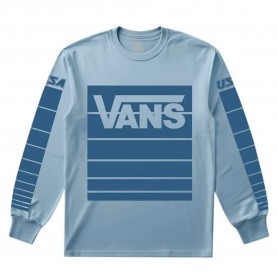 Тениска Vans Fast Terrain long sleeve T-shirt - Blue (Soft Slate) тениска,мъжки,тениски,дамски,тениски,vans,fast,terrain,long,sleeve,t,shirt,blue,(soft,slate)