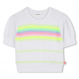 Блуза Billieblush U21969 short sleeve sweater - White (White) блуза,мъжки,пуловери,дамски,пуловери,billieblush,u21969,short,sleeve,sweater,white,(white)