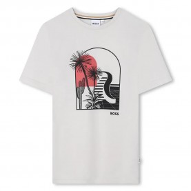 тениска,мъжки,тениски,дамски,тениски,boss,j52977,short,sleeve,t,shirt,white,(ivory)