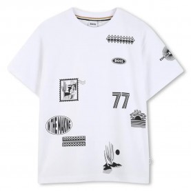 Тениска BOSS J52984 short sleeve T-shirt - White (White) тениска,мъжки,тениски,дамски,тениски,boss,j52984,short,sleeve,t,shirt,white,(white)