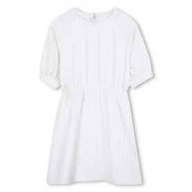 Рокля BOSS J53087 3/4 sleeve dress - White (White) рокля,дамски,поли,и,рокли,boss,j53087,3,4,sleeve,dress,white,(white)