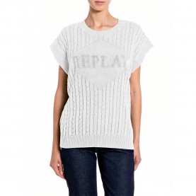 блуза,мъжки,пуловери,дамски,пуловери,replay,dk4211.000.g21280g,sleeveless,sweater,white,(butter,white)