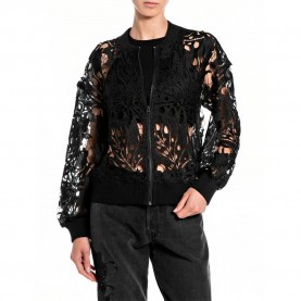 Жилетка Replay DK4220.000.G23726 cardigan - Black (Black) жилетка,мъжки,пуловери,дамски,пуловери,replay,dk4220.000.g23726,cardigan,black,(black)