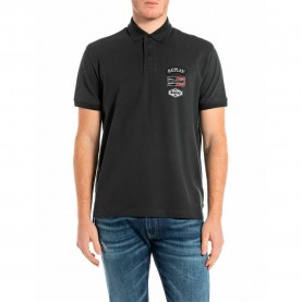 Replay M3069 .000.21868 short sleeve polo - Black (Black) дамски,блузи,с,яка,мъжки,блузи,с,яка,replay,m3069,.000.21868,short,sleeve,polo,black,(black)