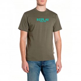тениска,мъжки,тениски,дамски,тениски,replay,m3341,.000.2660,short,sleeve,t,shirt,green,(tundra,green)
