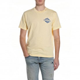тениска,мъжки,тениски,дамски,тениски,replay,m3344,.000.2660,short,sleeve,t,shirt,yellow,(pale,yellow)