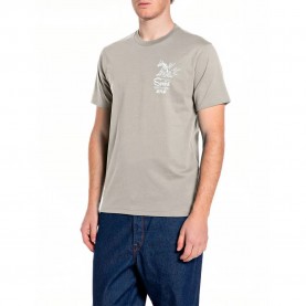 тениска,мъжки,тениски,дамски,тениски,replay,m3345,.000.2660,short,sleeve,t,shirt,grey,(bone)