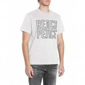 Тениска Replay M3358 .000.22662 long sleeve T-shirt - White (Natural White) тениска,мъжки,тениски,дамски,тениски,replay,m3358,.000.22662,long,sleeve,t,shirt,white,(natural,white)