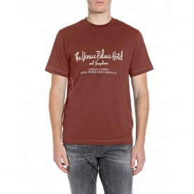 Тениска Replay M3389 .000.23608P short sleeve T-shirt - Brown (Chocolate) тениска,мъжки,тениски,дамски,тениски,replay,m3389,.000.23608p,short,sleeve,t,shirt,brown,(chocolate)