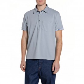 Replay M3434 .000.21868 short sleeve polo - Blue (Pewter Blue) дамски,блузи,с,яка,мъжки,блузи,с,яка,replay,m3434,.000.21868,short,sleeve,polo,blue,(pewter,blue)