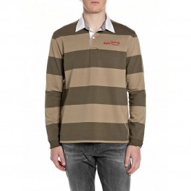 Replay M3468 .000.52894 long sleeve polo - Brown (Light Blue) дамски,блузи,с,яка,мъжки,блузи,с,яка,replay,m3468,.000.52894,long,sleeve,polo,brown,(light,blue)
