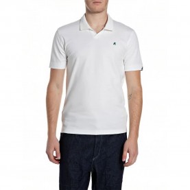 Replay M3465 .000.21868 short sleeve polo - White (Natural White) дамски,блузи,с,яка,мъжки,блузи,с,яка,replay,m3465,.000.21868,short,sleeve,polo,white,(natural,white)