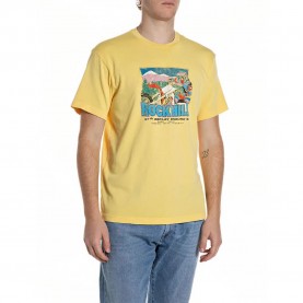 тениска,мъжки,тениски,дамски,тениски,replay,m3512,.000.23792v,short,sleeve,t,shirt,yellow,(lemon,haze)