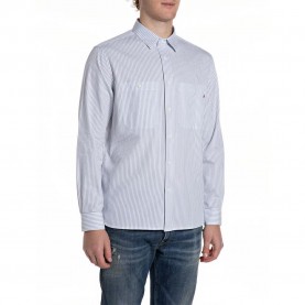 Риза с дълъг ръкав Replay M4138A.000.52880 long sleeve shirt - Blue (Light Blue) риза,с,дълъг,ръкав,дамски,ризи,мъжки,ризи,replay,m4138a.000.52880,long,sleeve,shirt,blue,(light,blue)