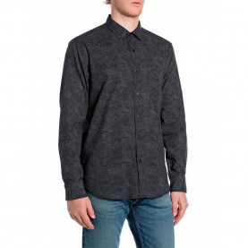 Риза с дълъг ръкав Replay M4148 .000.75106 long sleeve shirt - Grey (Navy / Natural White) риза,с,дълъг,ръкав,дамски,ризи,мъжки,ризи,replay,m4148,.000.75106,long,sleeve,shirt,grey,(navy,natural,white)