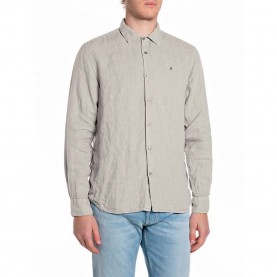 Риза с дълъг ръкав Replay M4159 .000.81388B long sleeve shirt - Grey (Bone) риза,с,дълъг,ръкав,дамски,ризи,мъжки,ризи,replay,m4159,.000.81388b,long,sleeve,shirt,grey,(bone)