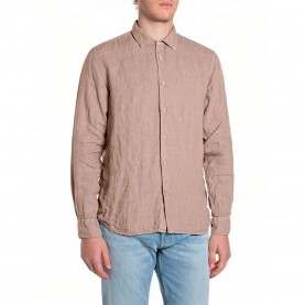 Риза с дълъг ръкав Replay M4159 .000.81388B long sleeve shirt - Beige (Khaki) риза,с,дълъг,ръкав,дамски,ризи,мъжки,ризи,replay,m4159,.000.81388b,long,sleeve,shirt,beige,(khaki)