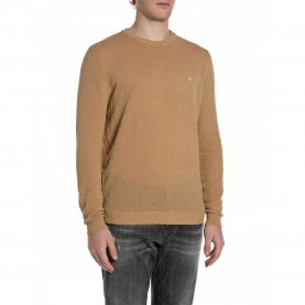 Блуза Replay UK5165.000.G24028 short sleeve sweater - Brown (Dry Leaf) блуза,мъжки,пуловери,дамски,пуловери,replay,uk5165.000.g24028,short,sleeve,sweater,brown,(dry,leaf)