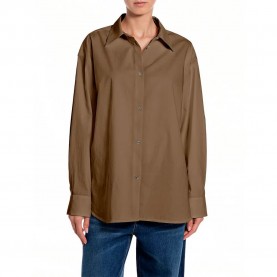 Риза с дълъг ръкав Replay W2370 .000.85480 long sleeve shirt - Brown (Beech Brown) риза,с,дълъг,ръкав,дамски,ризи,мъжки,ризи,replay,w2370,.000.85480,long,sleeve,shirt,brown,(beech,brown)