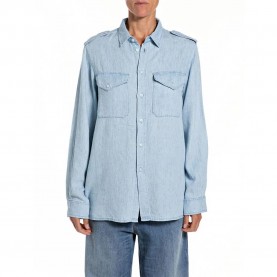 Риза с дълъг ръкав Replay W2381 .000.428 11A long sleeve shirt - Blue (Light Blue) риза,с,дълъг,ръкав,дамски,ризи,мъжки,ризи,replay,w2381,.000.428,11a,long,sleeve,shirt,blue,(light,blue)