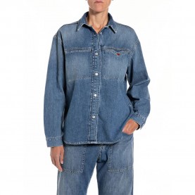 Риза с дълъг ръкав Replay W2439 .000.270 165 long sleeve shirt - Blue (Medium Blue) риза,с,дълъг,ръкав,дамски,ризи,мъжки,ризи,replay,w2439,.000.270,165,long,sleeve,shirt,blue,(medium,blue)