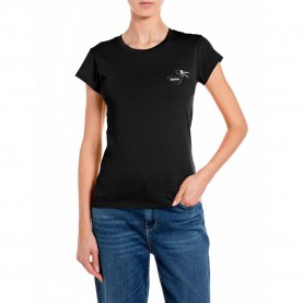 Тениска Replay W3397G.000.20994 short sleeve T-shirt - Black (Black) тениска,мъжки,тениски,дамски,тениски,replay,w3397g.000.20994,short,sleeve,t,shirt,black,(black)