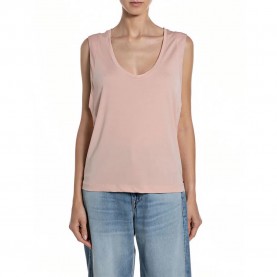 Тениска Replay W3486 .000.23998 sleeveless T-shirt - Pink (Pink Spanish Villa) тениска,мъжки,тениски,дамски,тениски,replay,w3486,.000.23998,sleeveless,t,shirt,pink,(pink,spanish,villa)