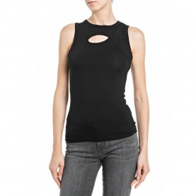Тениска Replay W3487 .000.24001 sleeveless T-shirt - Black (Black) тениска,мъжки,тениски,дамски,тениски,replay,w3487,.000.24001,sleeveless,t,shirt,black,(black)
