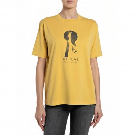 Тениска Replay W3379G.000.22658D short sleeve T-shirt - Yellow (Yellow Leaf) тениска,мъжки,тениски,дамски,тениски,replay,w3379g.000.22658d,short,sleeve,t,shirt,yellow,(yellow,leaf)