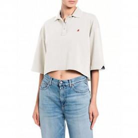 Replay W3502 .000.23766G short sleeve polo - Beige (Chalk) дамски,блузи,с,яка,мъжки,блузи,с,яка,replay,w3502,.000.23766g,short,sleeve,polo,beige,(chalk)