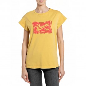 Тениска Replay W3809 .000.22658D short sleeve T-shirt - Yellow (Yellow Leaf) тениска,мъжки,тениски,дамски,тениски,replay,w3809,.000.22658d,short,sleeve,t,shirt,yellow,(yellow,leaf)